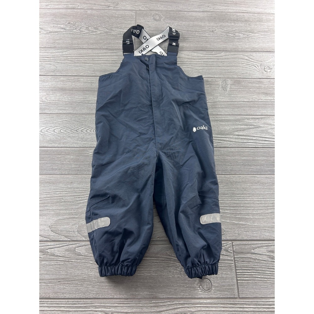 Oaki Kids Navy Blue Rain Bib Pants Size 2T Reflective Outdoor Gear